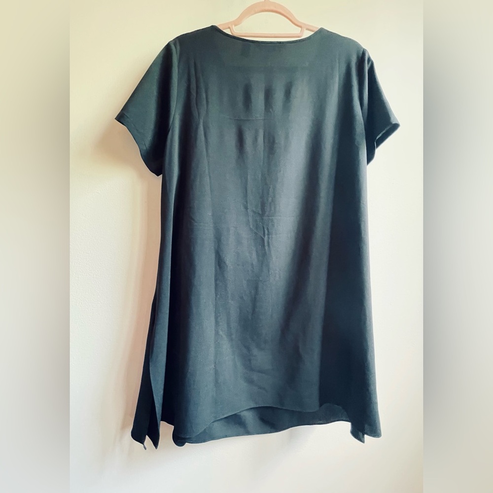 Dennis Basso Black Draped Top Size 14 - Picture 5 of 6